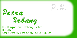 petra urbany business card